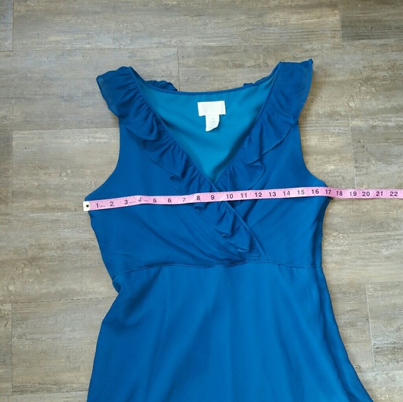 Teal JCrew Macie Dress in Silk Chiffon - Picture 5 of 7